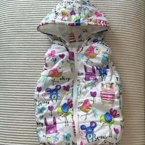 Cute Crew Colorful Kids Puffer Vest With Bubble Hem in Size 6